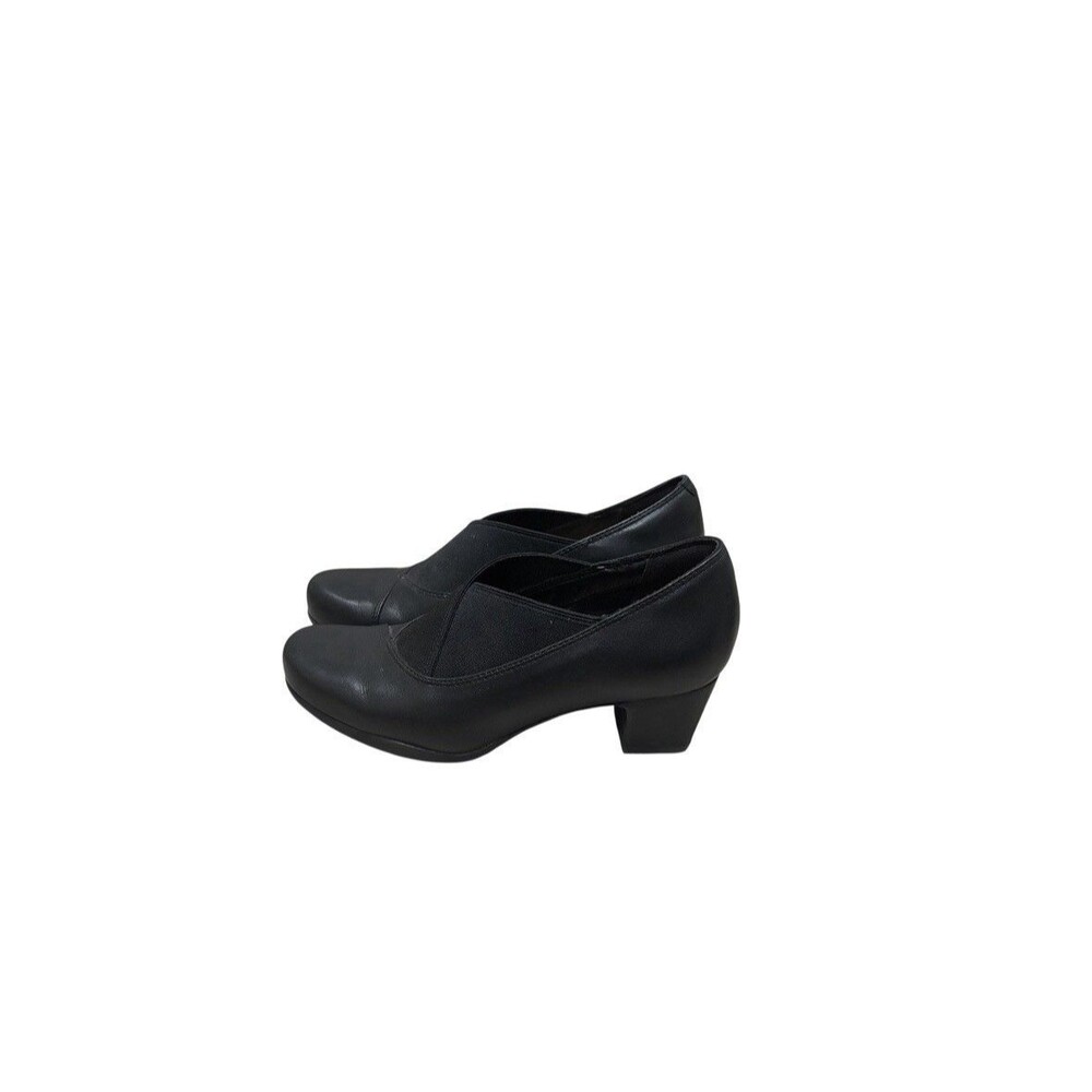 Clarks Artisan Rosalyn Olivia Women's 7 Black Leather Heels Pumps Shoes